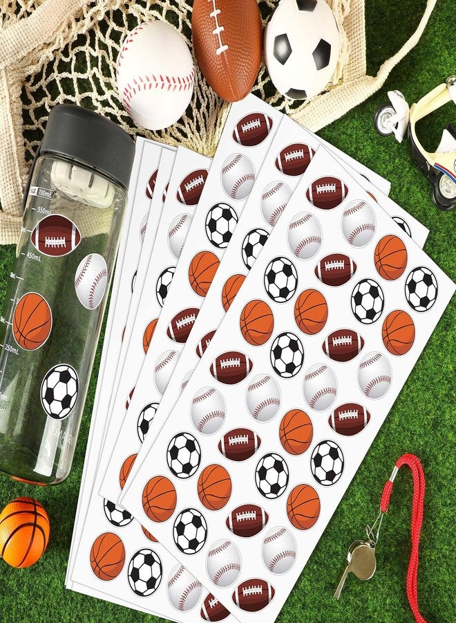 JULMELON 512Pcs Sports Stickers for Kids Classroom,Basketball Football Baseball Soccer Mixed Ball Stickers for Water Bottles Scrapbooking Sports Theme Party Supplies - Image 4